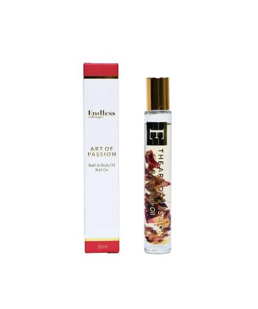 Endless Esthetiques Art of Passion Rose and Ambrette Bath and Body Oil  Great Fragrance Oil for Travel  Moisturizing Skin  Organic Ingredients
