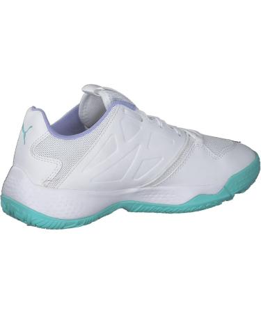 PUMA Unisex Kids Accelerate Turbo Jr Handball Shoe - 34.5 EU - White Electro Aqua & Electro Purple - International Shipping Available - Buy Online on GoSupps.com