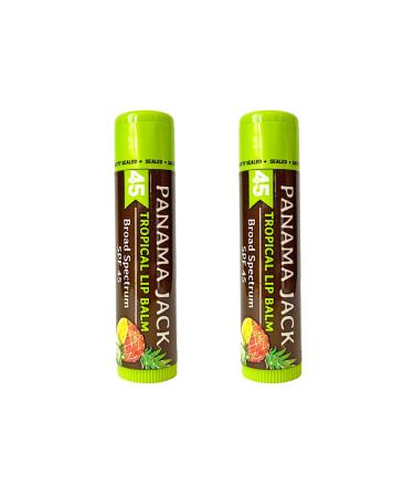 Panama Jack Sunscreen Lip Balm - SPF 45 Broad Spectrum UVA-UVB Sunscreen Protection Prevents & Soothes Dry Chapped Lips Tropical 2-pack Tropical Pack of 2 - Buy Online on GoSupps.com