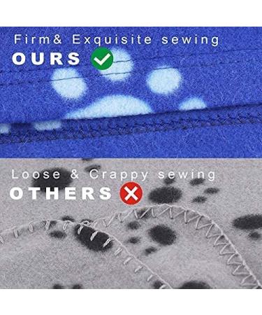 6 Pack Pet Blanket Soft Fleece Dog Cat Blanket - Paw Print Design - Small Size - Ideal for Pet Kennels, Beds, Car Seats & Crates - 24x27inch - Fluffy & Warm Sleep Bed Cover for Kitten Puppy - Buy Online on GoSupps.com