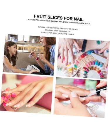 FRCOLOR 7200 Pieces 12 Fruit Slime Cut Nail Accessories Elegant False Nails Nail Decals with Flowers Nails Fruit Fruit Slices Manicure Decorate Appliques Nail Splitters - Buy Online on GoSupps.com
