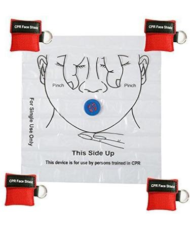 LSIKA-Z CPR Face Shield Mask Keychain Keying Emergency Kit - 10 Pack (Red) | Pocket CPR Face Shields for First Aid & Training - Buy Online on GoSupps.com