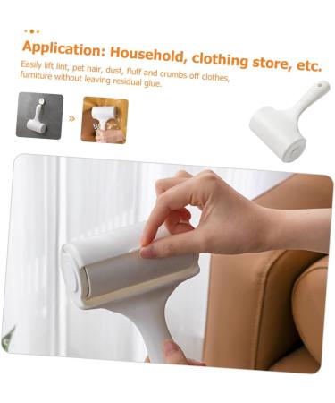 Kisangel Roller Brush Lint Remover - Travel Hair Removal Device for Couch & Clothes | Effective Debris & Pet Hair Scraper | 11.5x6CM White - Buy Online on GoSupps.com