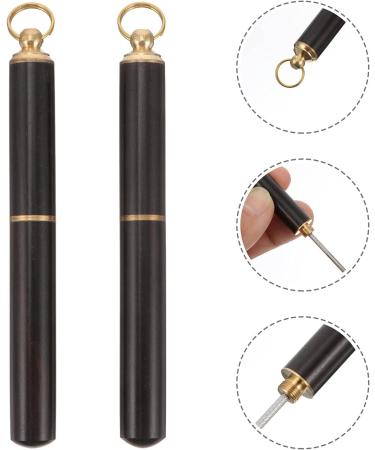 Portable Ear Cleaner Spoon Stainless Steel with Ring - Black | Earwax Removal Tool - Buy Online on GoSupps.com