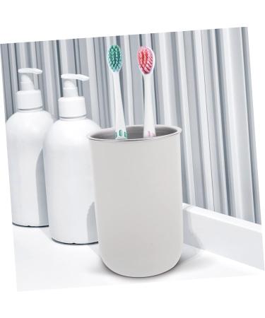Buy Homsfou Stainless Steel Toothbrush Organizer Cup for Kids - Stylish Bathroom Toothbrush Holder - White 12x8cm - Buy Online on GoSupps.com