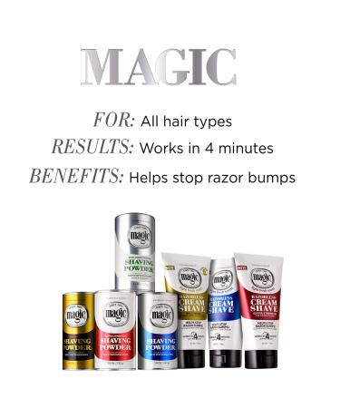 SoftSheen-Carson Magic Razorless Shaving Powder for Men with Vitamin E and Aloe - Depilatory for Black Men - Helps Prevent Razor Bumps - 4.5 oz - Buy Online on GoSupps.com