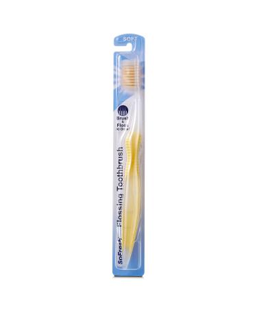 Sofresh Flossing Toothbrush Bundle - 6 Adult Soft Varieties with Xylitol Dental Floss - Buy Online on GoSupps.com