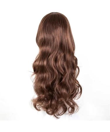 YEESHEDO 32 Long Wavy Curly Cosplay Wig with Bangs - Heat Resistant Synthetic Hair for Women/Girls - Dark Brown - Buy Online on GoSupps.com