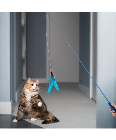 Shop Ukofew 12-Piece Cat Fishing Toys with Springs & Feathers Interactive Fun for Cats of All Sizes | International Shipping Available - Buy Online on GoSupps.com