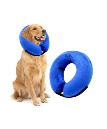 Bowling collar for dogs after operations inflatable dog collar donut neck band adjustable for small/medium/large dogs and cats to prevent biting and scratching (size: m)