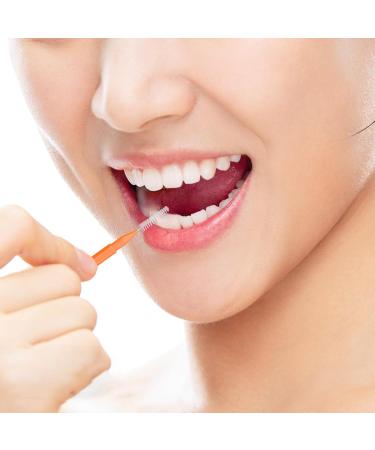 Comnico Interdental Brushes - 50 Pack Tooth Cleaning Tools for Gaps | White Yellow Orange Red Blue - Essential Dental Care - Buy Online on GoSupps.com