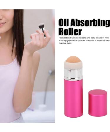 2 in 1 Face Oil Absorbing Roller Oil Absorbing Face Roller Reusable Double Headed Volcanic Stone Oil Absorbing Roller with Foundation Brush for Facial Skin Care - Buy Online on GoSupps.com
