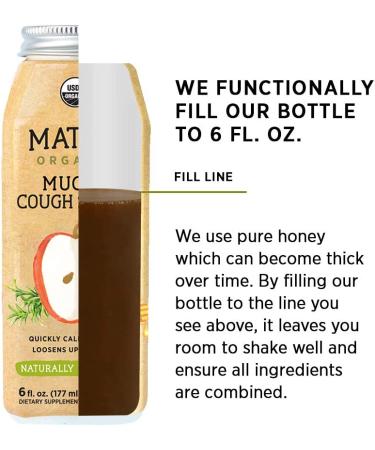Buy Maty's Organic Mucus Cough Syrup - Honey, Thyme & Ginger | 6 fl oz - Buy Online on GoSupps.com