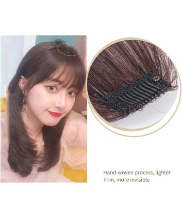 BOKIOESDE Salon-worthy Bangs With These Clip In Hair Extensions Giving Freedom To Rock Bang At Crown Of Head. Bang Effortlessly brownish black - Buy Online on GoSupps.com