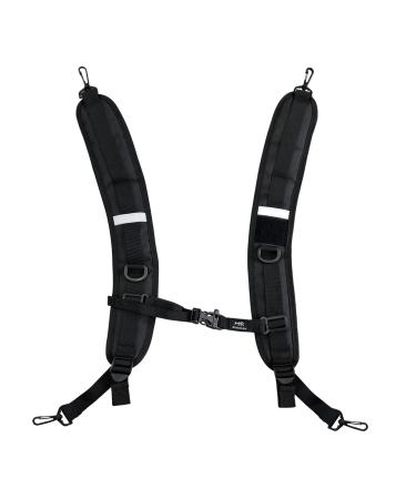 Bassdash Backpack Straps Replacement Adjustable Padded Shoulder Straps for Backpack Dry Bag Black Adult-Metal Clips - Buy Online on GoSupps.com