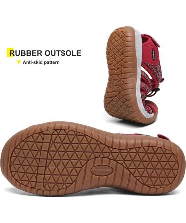 DANNTO Women's Trekking Sports Sandals - Closed Rubber Hiking Sandals for Summer Travel - Pink - EU Size 41 - Buy Online on GoSupps.com