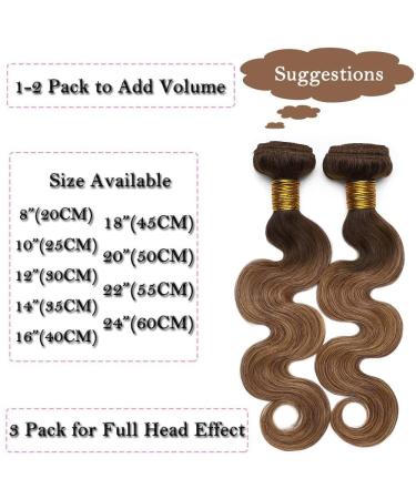 Shop 100% Unprocessed Brazilian Body Wave Hair Bundles - Medium Brown 16 Virgin Extensions - Buy Online on GoSupps.com