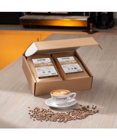 Coffee Masters Dark Roast Coffee Gift Set - Includes 1kg Full Bodied Coffee Beans and 1kg Super Crema Espresso Coffee Beans - Roasted in the UK - Beautifully Packaged Ready to Give Coffee Gift Set Full Bodied & Super Crema Espresso Beans 1 kg (Pack of 2) - Buy Online on GoSupps.com