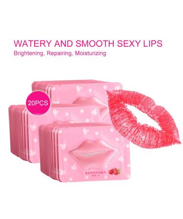 20PCS Cranberry Collagen Lip Masks - Hydrating & Exfoliating Crystal Lip Treatment for Moisture & Anti-Aging - Buy Online on GoSupps.com
