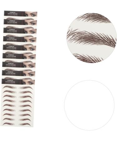 HAPINARY 6d Eyebrows Stickers 9 Sheets Waterproof Eyebrow Stickers Faux Eyebrown Decals Makeup Brow Sticker 6d Template Hair - Buy Online on GoSupps.com