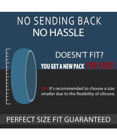 Egnaro Men's Silicone Wedding Ring Set - Inner Arc Ergonomic Design - Breathable Rubber Bands in Dark Blue, Black, Black Gray, and Dark Gray - 9mm Wide - Size 10 - Buy Online on GoSupps.com