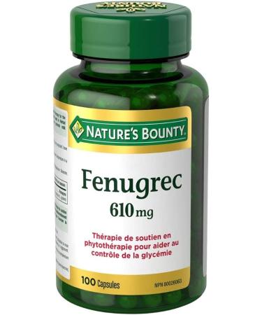 Nature's Bounty Fenugreek Capsules - 610mg (100 Count) | Pure and Potent Supplement - Buy Online on GoSupps.com