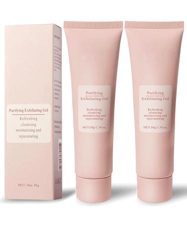 Purifying Exfoliating Gel 1.76 Oz Deep Cleansing Moisturizing Facial Exfoliator for All Skin Types (2Pcs)