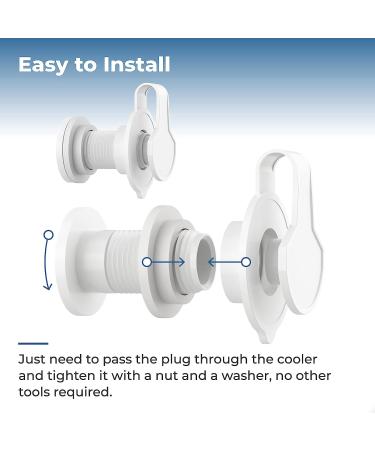 1.5 Shaft Length Cooler Drain Plug Assembly for Coleman Xtreme Coolers - Part #5010005241 | Rubbermaid Cooler Accessories - 1PACK - Buy Online on GoSupps.com