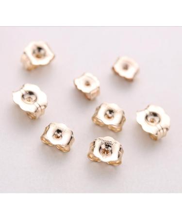 14K Gold Earring Backs - Replacement Backs for Stud Earrings - 2 Pairs - Buy Online on GoSupps.com
