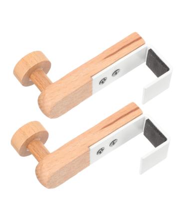 Healeved 2pcs Door Hook Coat Rack Wardrobe Rack Heavy Duty Robe Hook Bedroom Hooks Japanese-Style Hangers 7.50X6.00X2.00CM White