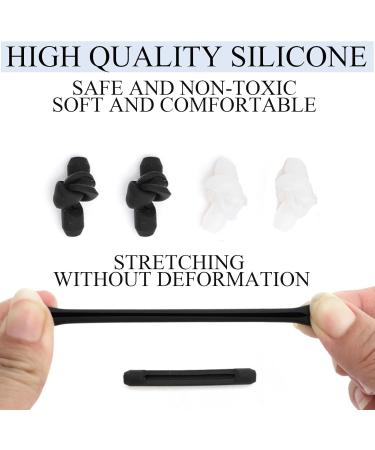 Shop KASESSS 20 Pairs Silicone Glasses Brick Covers - Anti-Slip Comfort Accessories (Black & Transparent) - Buy Online on GoSupps.com