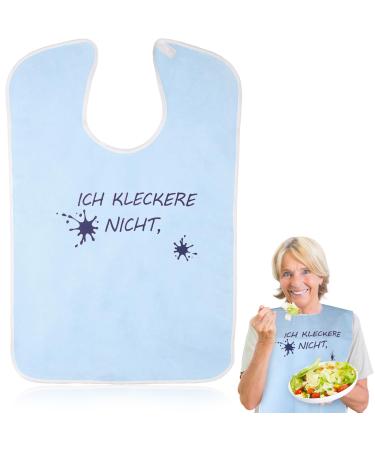 Wertcop bibs adults reusable older bibs clothing protection for adults bibs for adults funny bib for adults waterproof easy to clean for women men seniors blue