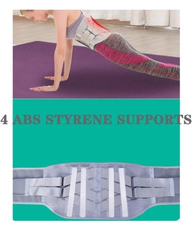 Dual Adjustable Lumbar Support Belt - Pain Relief & Injury Prevention for Sciatica | Removable Metal Spring Strips | Waist & Abdominal Support (Silver XXLarge) - Buy Online on GoSupps.com