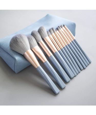 Professional Synthetic Makeup Brush Set - Foundation Blending Concealer & Eyeshadow - Blue Makeup Brushes for Flawless Application - Buy Online on GoSupps.com