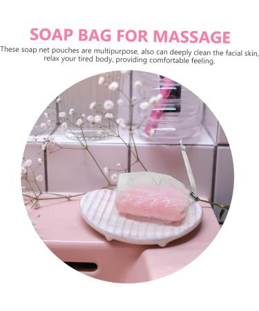 Healeved 8pcs Soap Mesh Bag Sisal Soap Pouch Face Cleaning Net Exfoliating Net Bag Face Scrubber Fabric 14x10cm Dark Grey - Buy Online on GoSupps.com