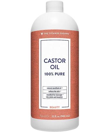 100% Pure Castor Oil - Premium Topical Massage Oil for Soft Skin (32 Fl Oz) - International Shipping Available - Buy Online on GoSupps.com