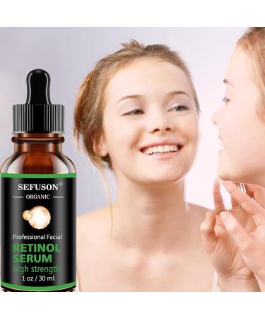 High Strength Retinol Serum for Anti-Aging | Hyaluronic Acid & Vitamin E | Reduces Wrinkles Fine Lines & Pigmentation - Sensitive Skin Formula - Buy Online on GoSupps.com