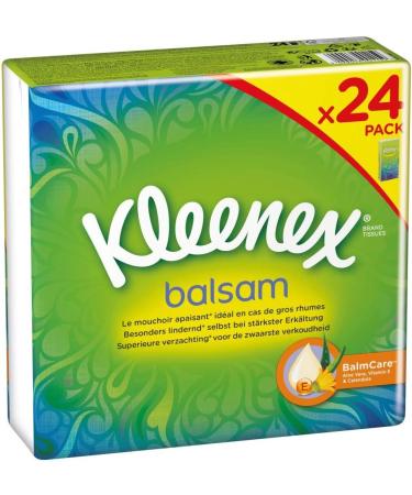 Kleenex Balsam Pocket Tissues - 24 Packs of 9 Tissues (192 Total) | Soft & Soothing for All Your Needs - International Shipping Available - Buy Online on GoSupps.com