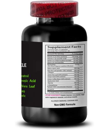 Turmeric Extract - Anti-Wrinkle Complex - Antioxidant Rich Smooth Texture Formula L-Glutathione Power Age-Defying Care Skin Vitality Softening Care Fastful Appearance 1 Bottle 60 Capsules - Buy Online on GoSupps.com