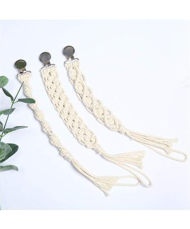 Buy 3-Piece Pacifier Chain Set - Cotton Clips with Stainless Steel Clamps for Unisex Babies - International Shipping Available - Buy Online on GoSupps.com