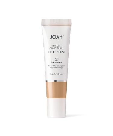 JOAH Beauty Perfect Complexion BB Cream with Hyaluronic Acid and Niacinamide - Medium Buildable Coverage, Lightweight Korean Makeup for Even Skin Tone - Semi Matte Finish, Light with Warm Undertones - Buy Online on GoSupps.com