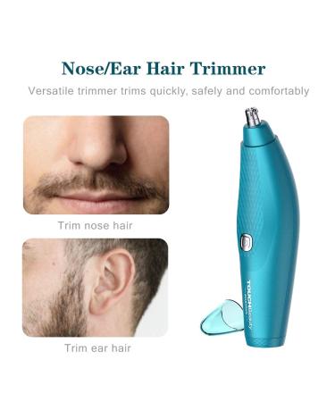 TOUCHBeauty Painless Ear Nose Hair Trimmer for Men - Updated Version Low Battery Reminder Washable Dual Edge Blades Precision Groomer System - Battery-Powered Blue - Buy Online on GoSupps.com