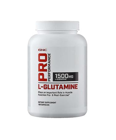 GNC Pro Performance L-Glutamine, 180 Capsules, Supports Muscle Recovery 180 Count (Pack of 1)