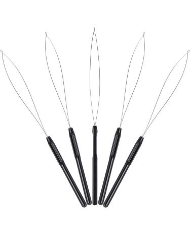 10 Pieces Hair Extension Loop Needle Threader Pulling Hook Tool Set - Black Bead Device for Hair & Feather Extensions - Buy Online on GoSupps.com