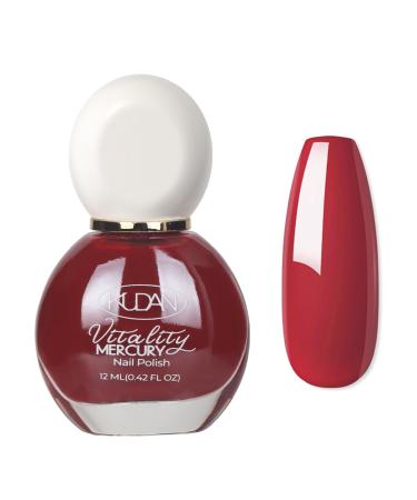 Red Nail Polish - Wine Red Nail Varnish - Peel Off Quick Drying Water-Based Formula No Smell Nail Varnish - Winter Nail Polish for Home Nail Art