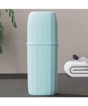 Higyee Travel Toothbrush Case & Organizer | Toothbrush Cup & Toothpaste Holder for School & Camping - Blue - Buy Online on GoSupps.com