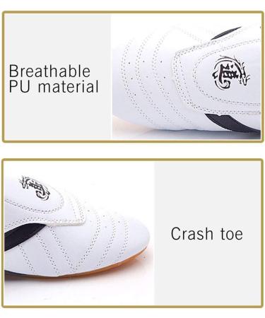 Taekwondo Sports Shoes for Men & Women - Taichi Kung Fu & Boxing Karate Training Shoes - Size 45 EU - White - Buy Online on GoSupps.com