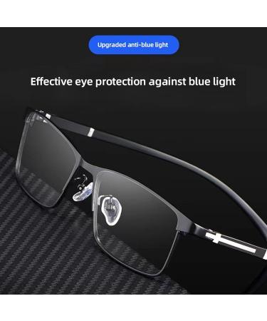 Smart Color Changing Reading Glasses for Men - Anti-Blue Light Zoom Functionality Near & Far Use - 5.4x1.2x2.1 in Black - Buy Online on GoSupps.com