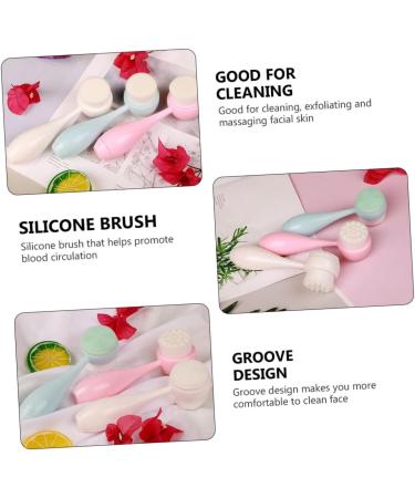 FRCOLOR 3pcs Double-Sided Cleansing Brush Set - Exfoliate & Deep Clean Pores | Facial & Body Scrubber Tool for Radiant Skin - International Shipping - Buy Online on GoSupps.com