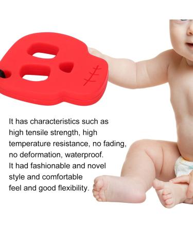 Safe Silicone Infant Chewing Necklace | Tay Diseases Baby Bite Ring | Calming Teether Toys for Toddlers (Red) - Buy Online on GoSupps.com
